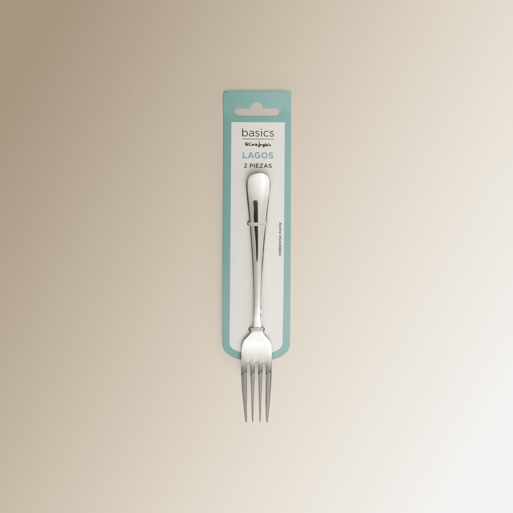 Pack de 2 tenedores de mesa Lagos Basics El Corte Inglés Acero-3