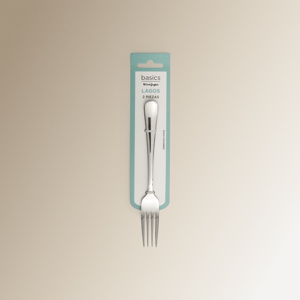 Pack de 2 tenedores de mesa Lagos Basics El Corte Inglés Acero-3