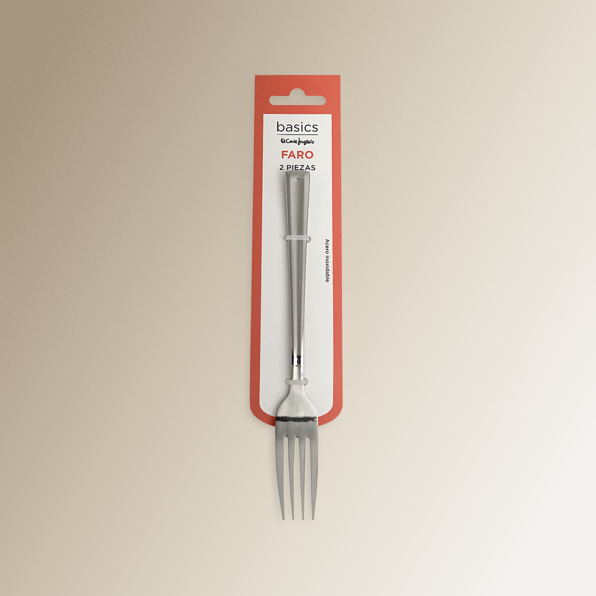 Pack de 2 tenedores de mesa Faro Basics El Corte Inglés Acero-3