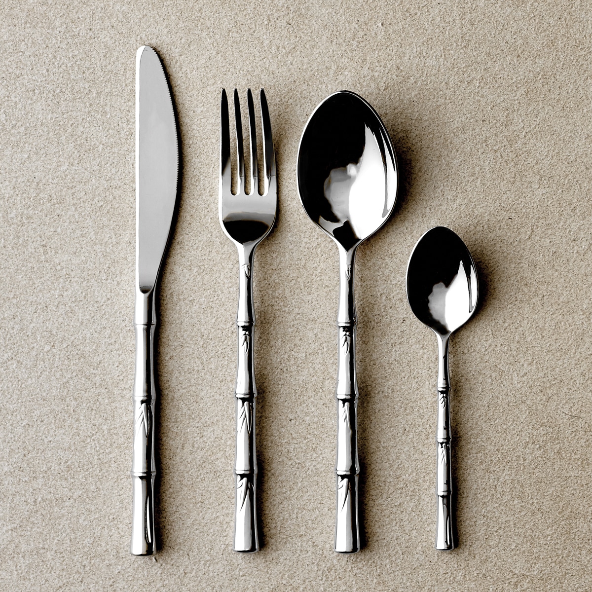 Garfo de mesa Bambu El Corte Inglés Aço-3