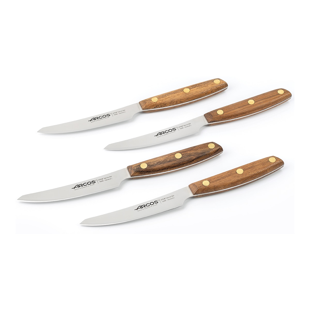 Conjunto de 4 Facas de Carne Nórdika Castanho-3