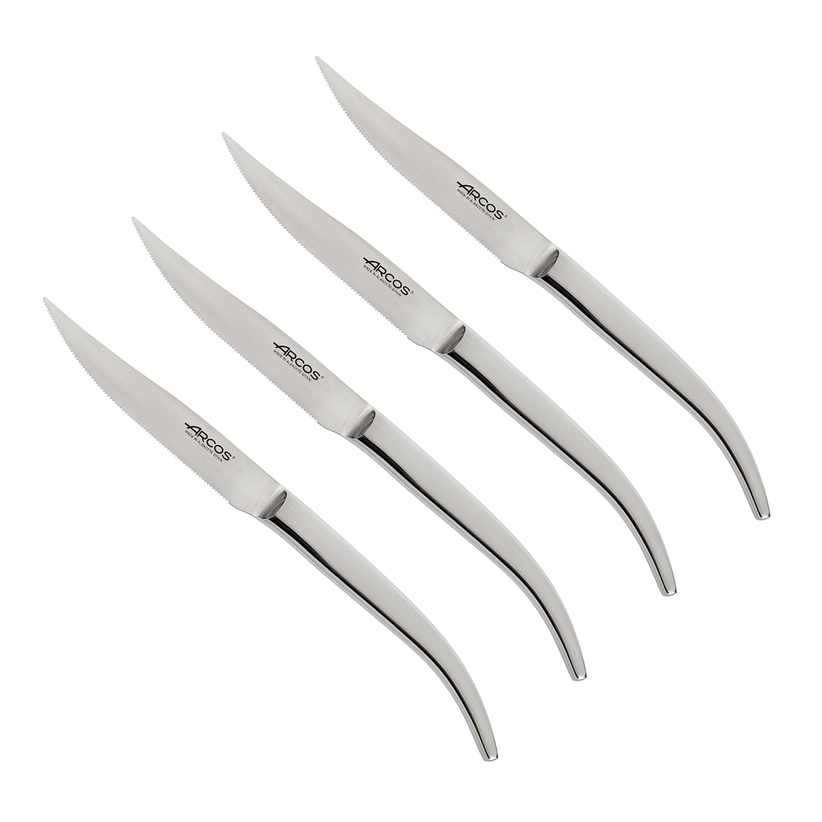 Conjunto de 4 Facas de Carne Monoblock Navaja Metálico-1