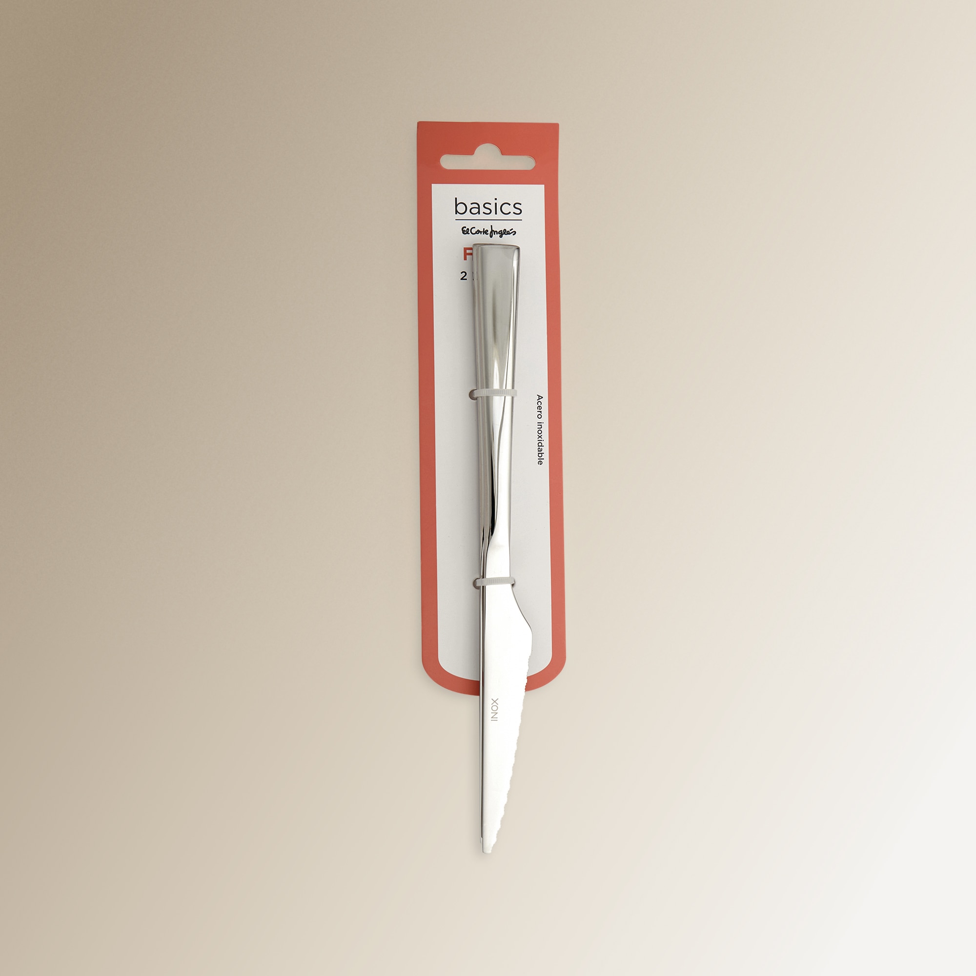 Pack de 2 cuchillos de carne Faro Basics El Corte Inglés Acero-3
