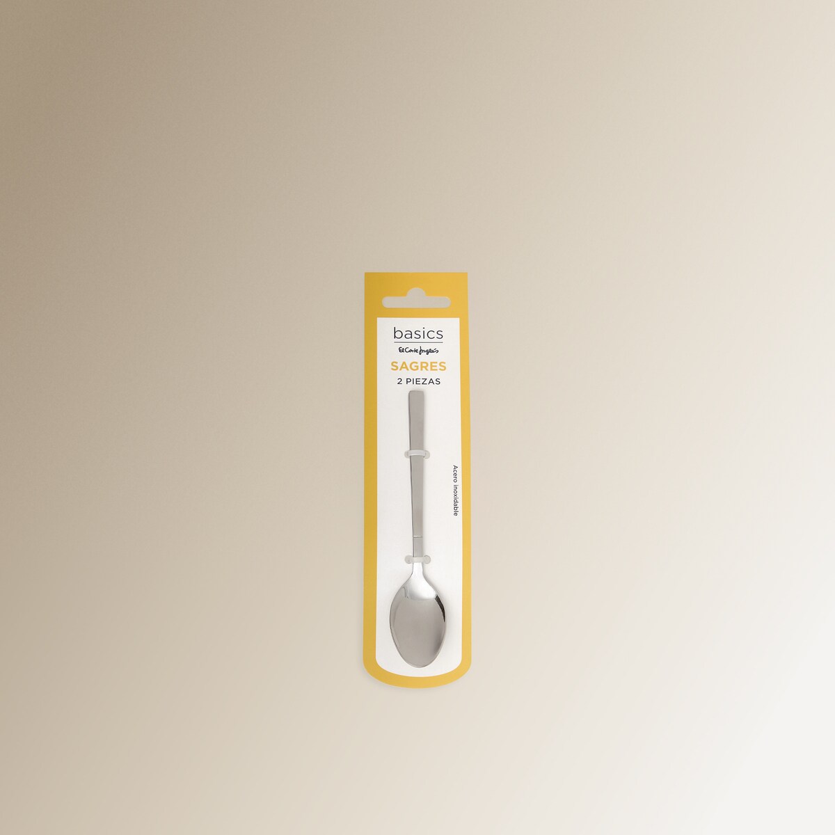 Pack de 2 cucharas de café Sagres El Corte Inglés Acero-3
