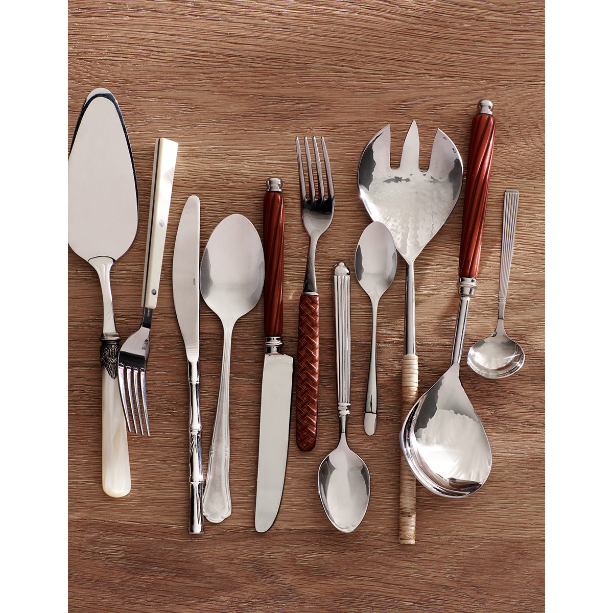 Conjunto para servir saladas Madeira Branco-4