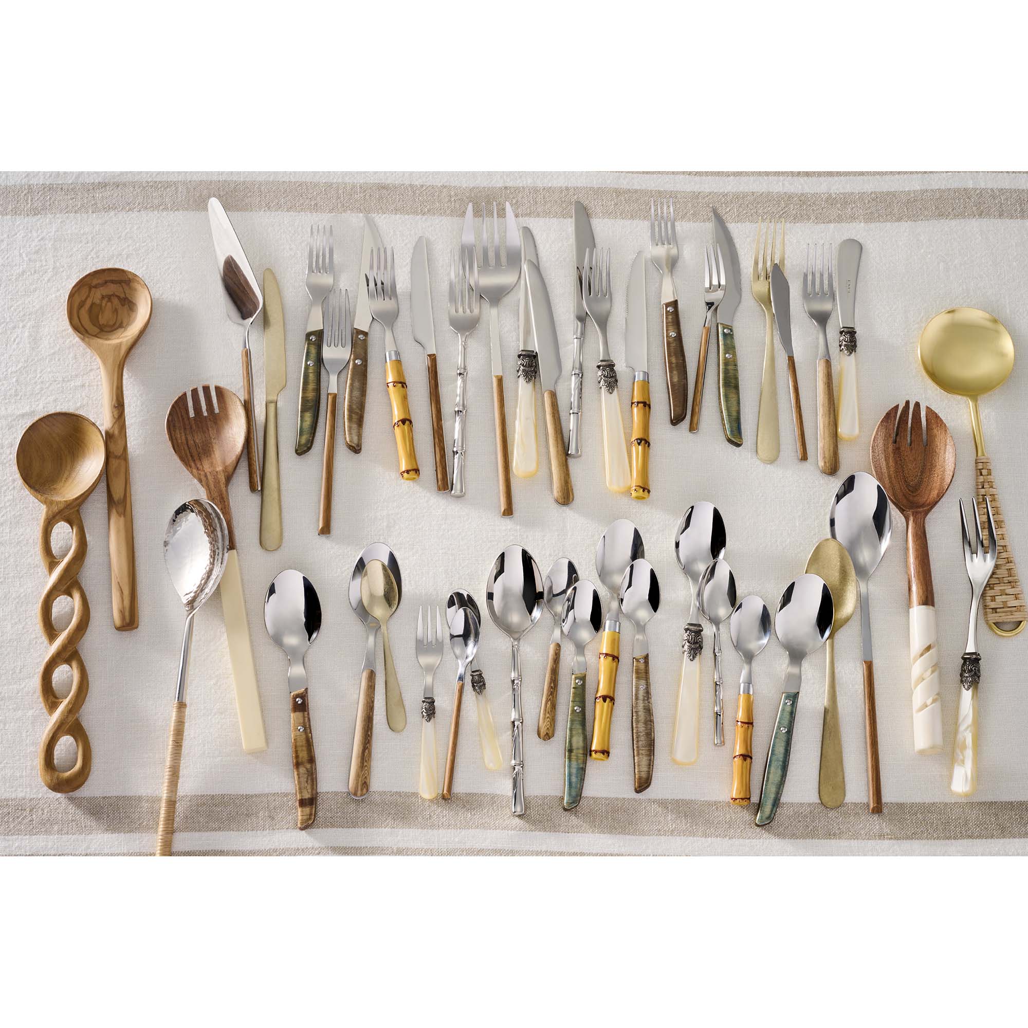 Conjunto para servir saladas Madeira Branco-5