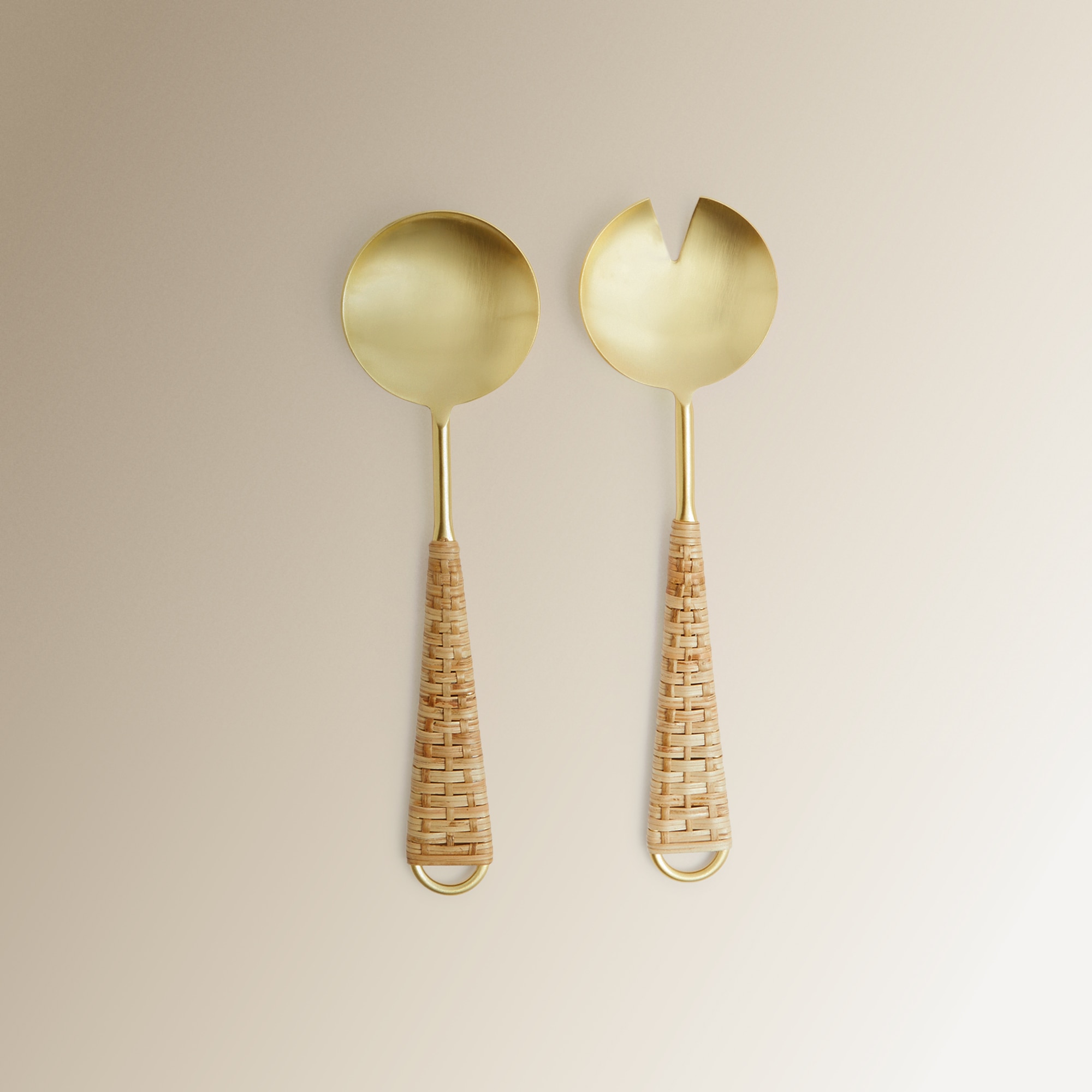Conjunto para servir saladas Jaipur Dourado-1