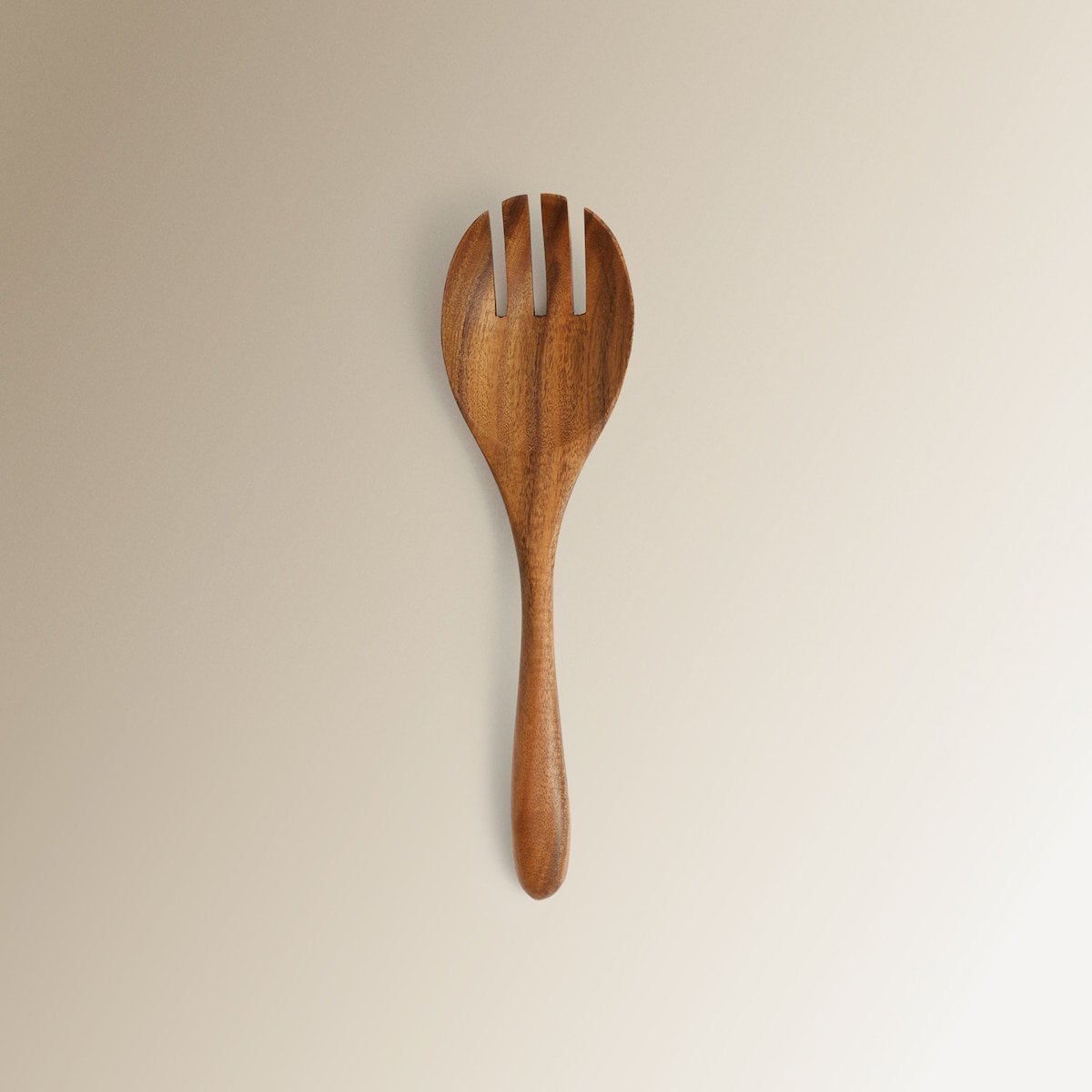 Juego de madera de acacia para servir ensaladas Alaior El Corte Inglés Marrón-3