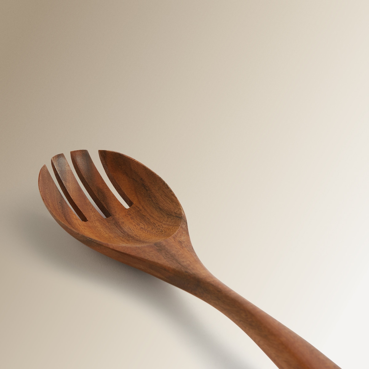 Juego de madera de acacia para servir ensaladas Alaior El Corte Inglés Marrón-6