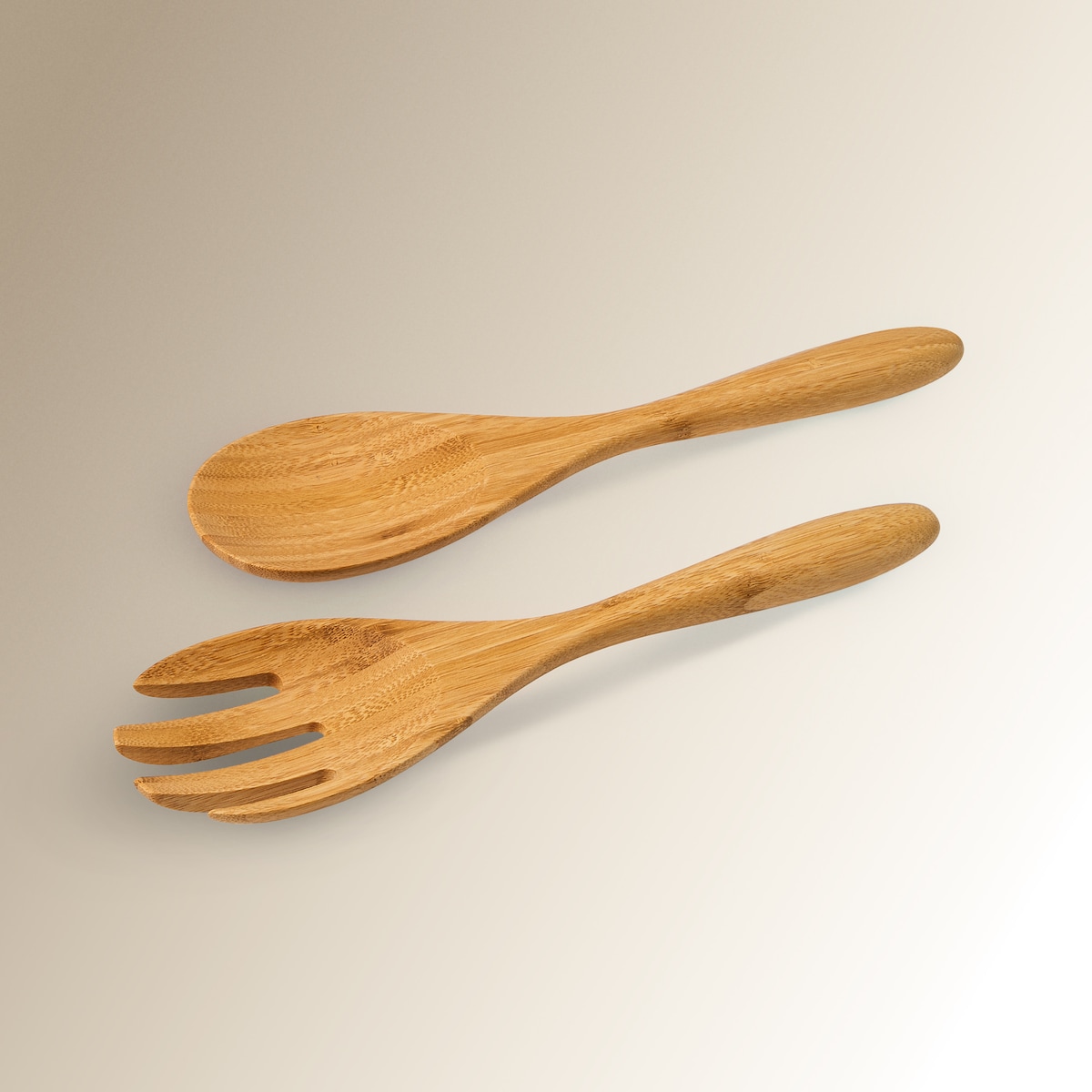 Juego de bambú para servir ensaladas Alaior El Corte Inglés Marrón-1