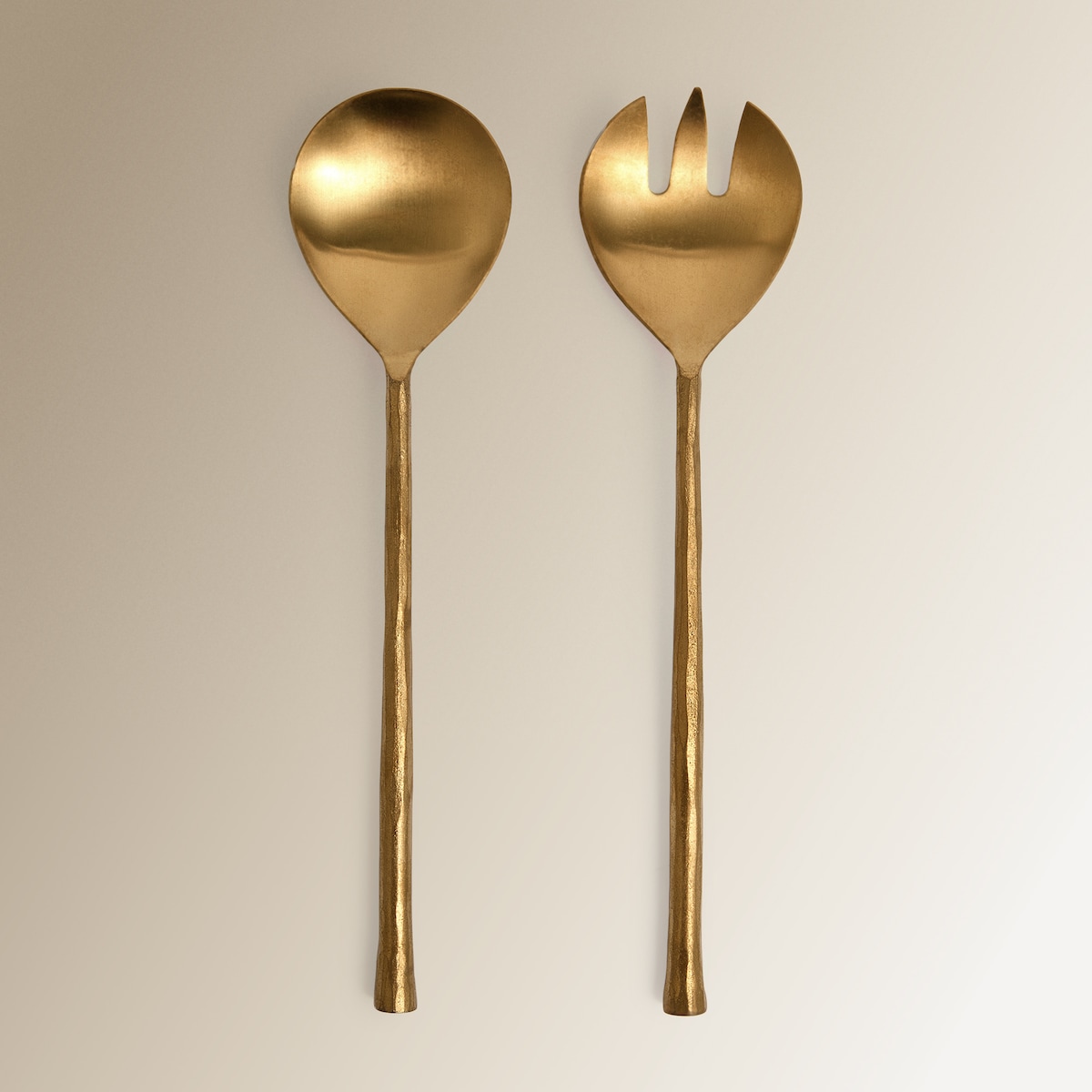 Conjunto para Servir Saladas de Aço Inoxidável Adria - Dourado Ouro-1