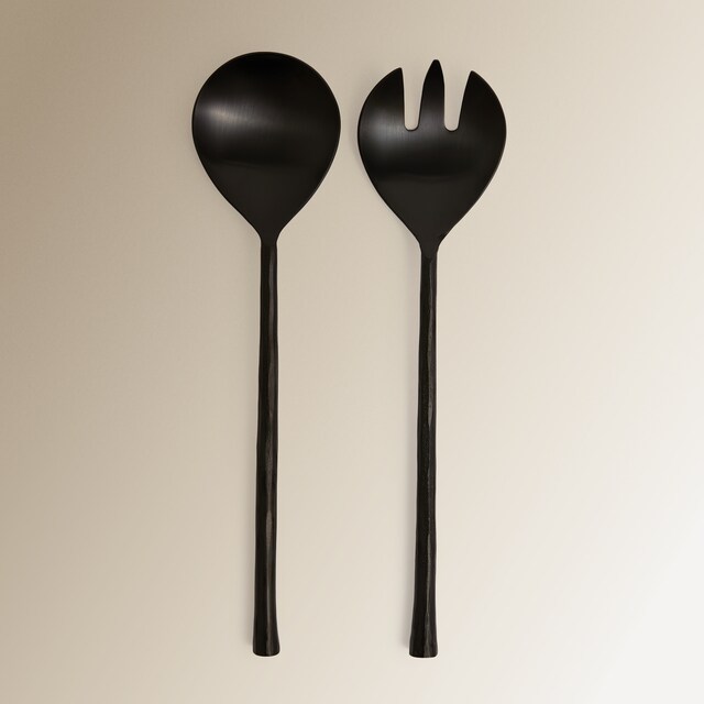 Imagem 0 de Conjunto para Servir Saladas de Aço Inoxidável Adria - Preto