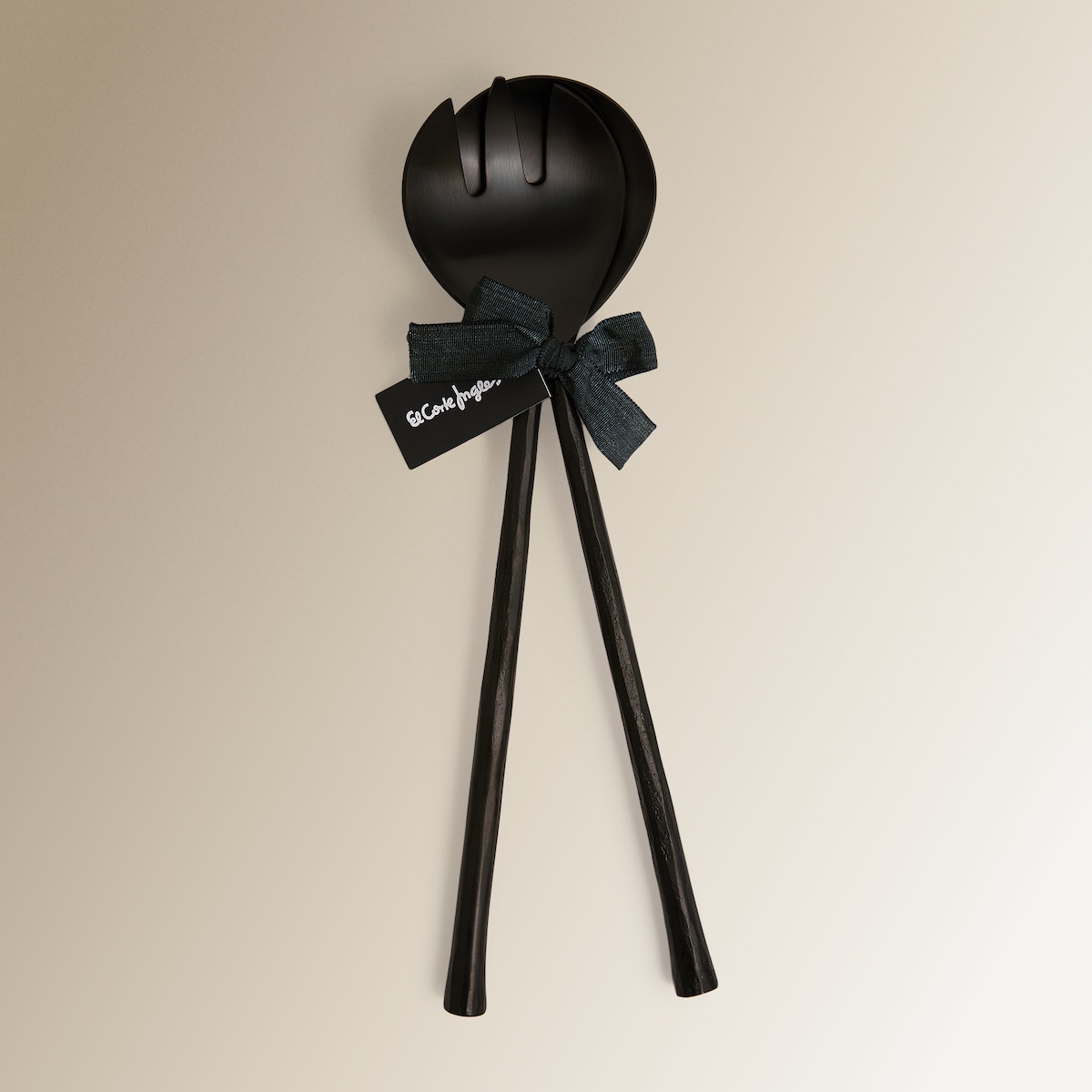 Conjunto para Servir Saladas de Aço Inoxidável Adria - Preto Preto-3