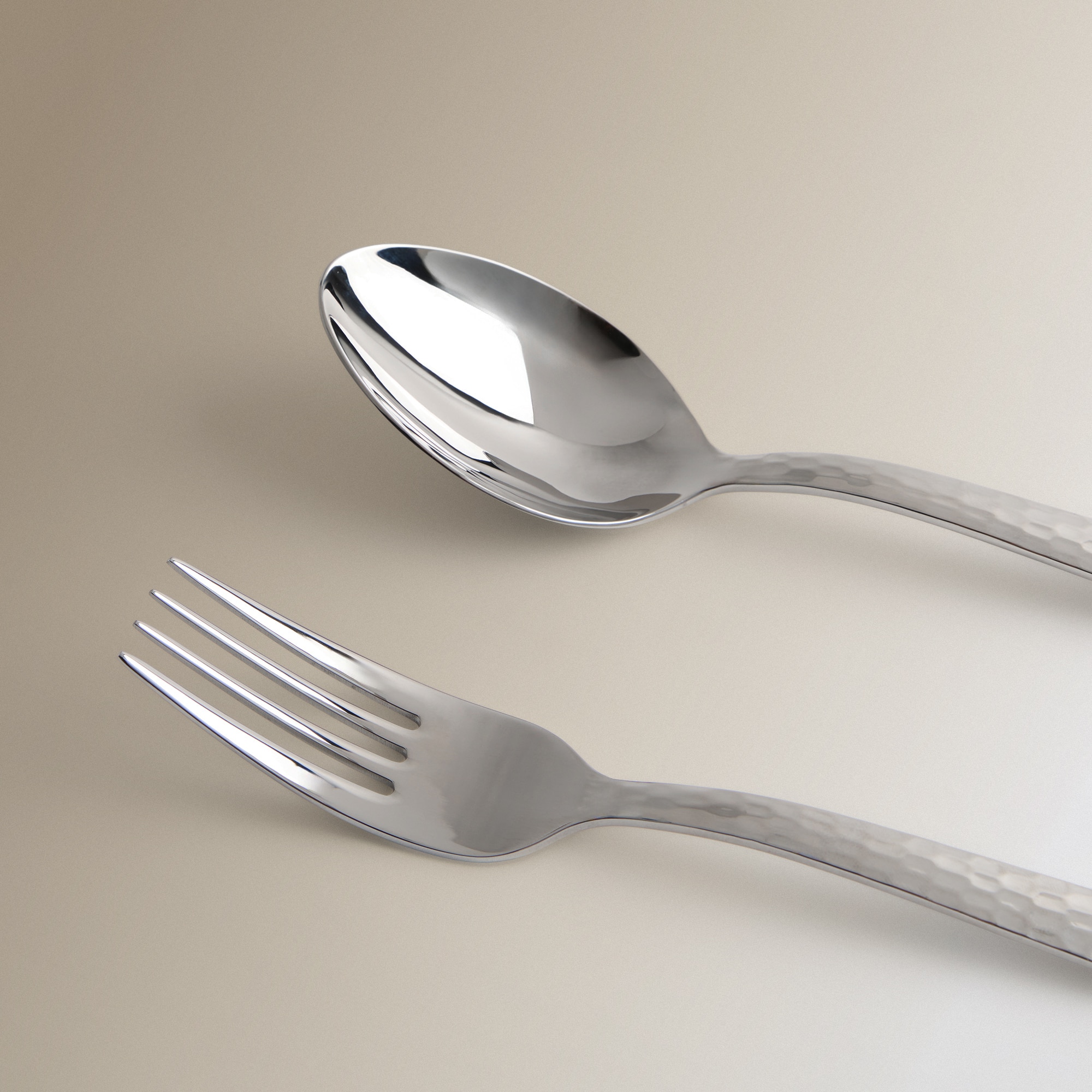 Conjunto de Colher e Garfo para Servir Salada Tiber Aço-2