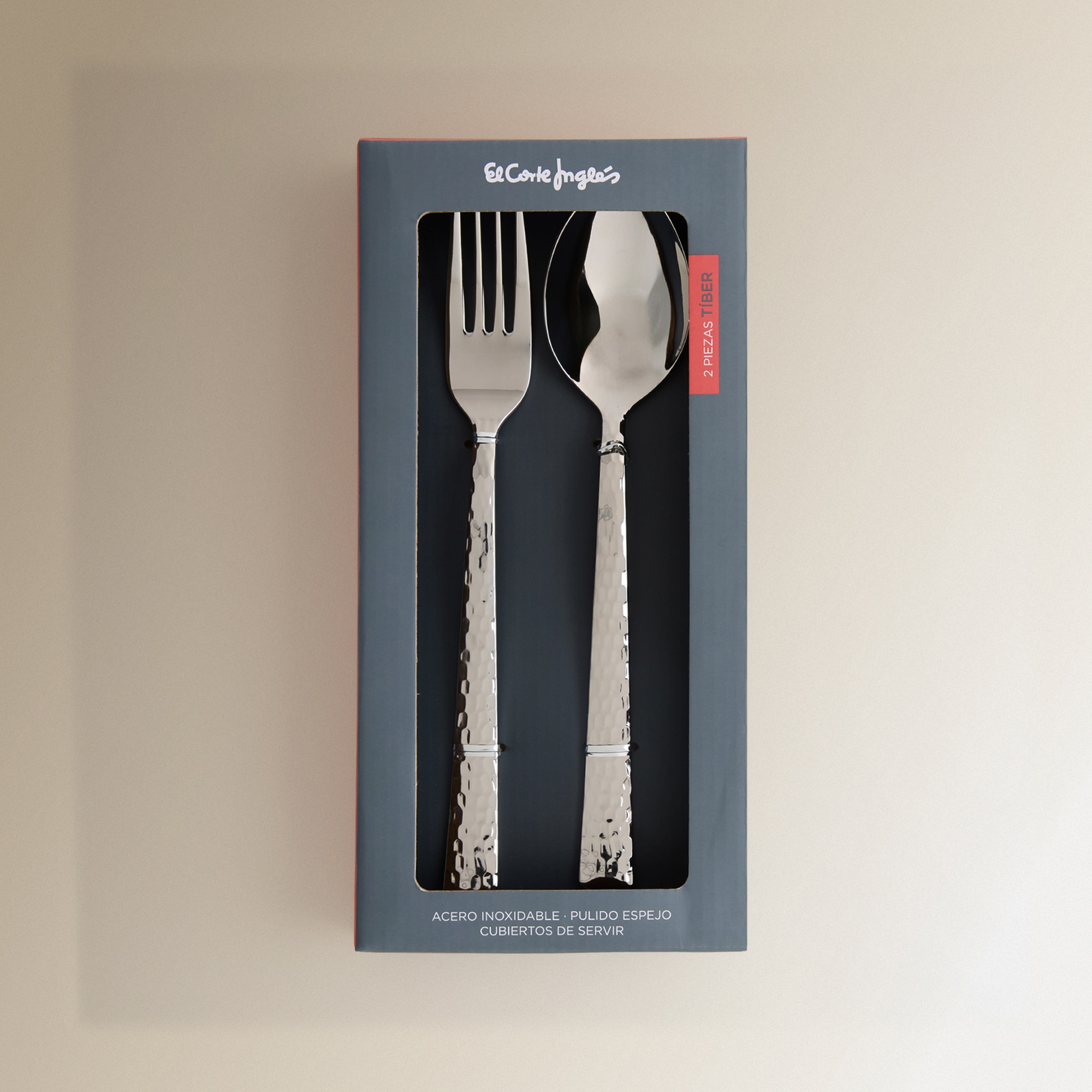 Conjunto de Colher e Garfo para Servir Salada Tiber Aço-4