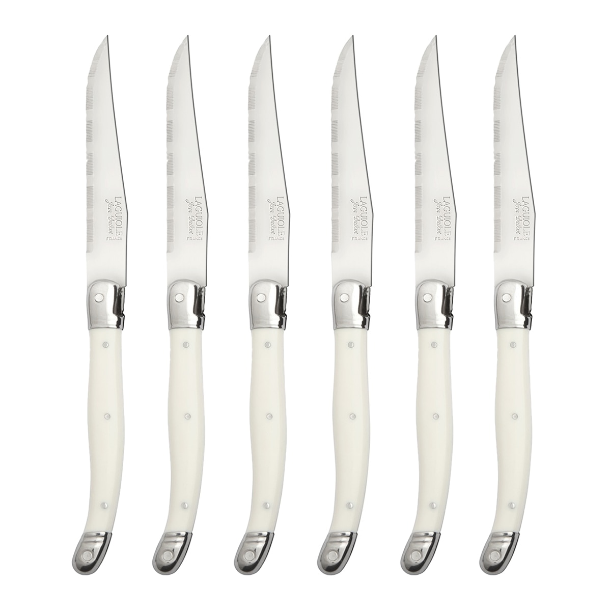 Imagem 0 de Conjunto de 6 facas de carne Lyon Jean Dubost Laguiole