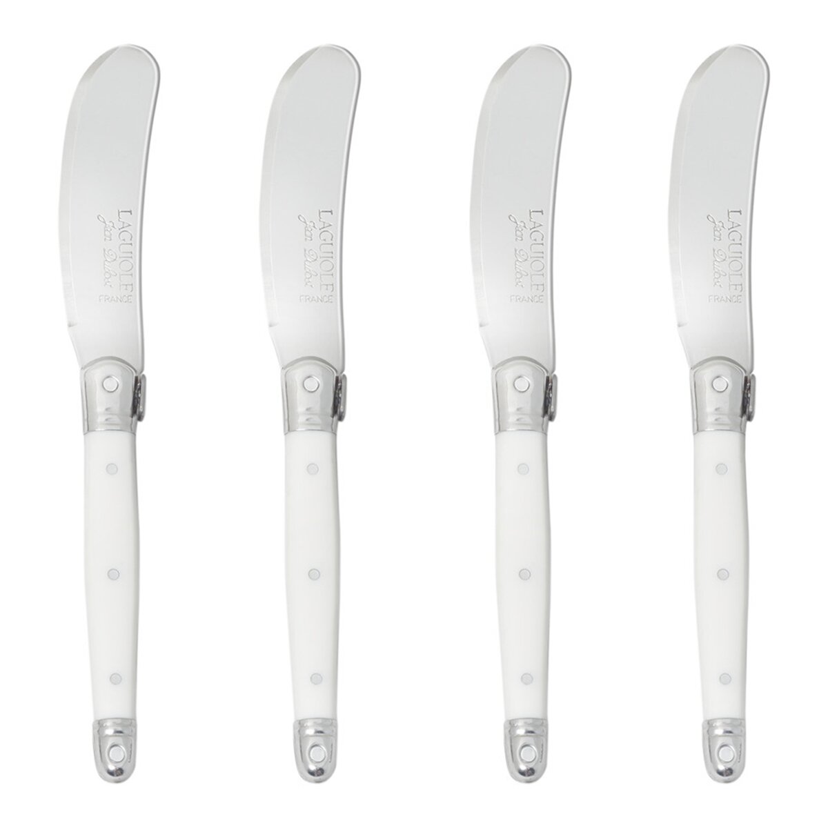 Conjunto de 4 facas de barrar Lyon Jean Dubost Laguiole Branco-2