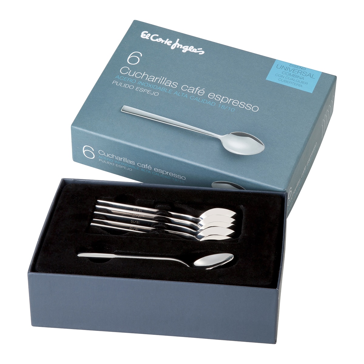 Conjunto de 6 Colheres de Chá Universal Aço-2