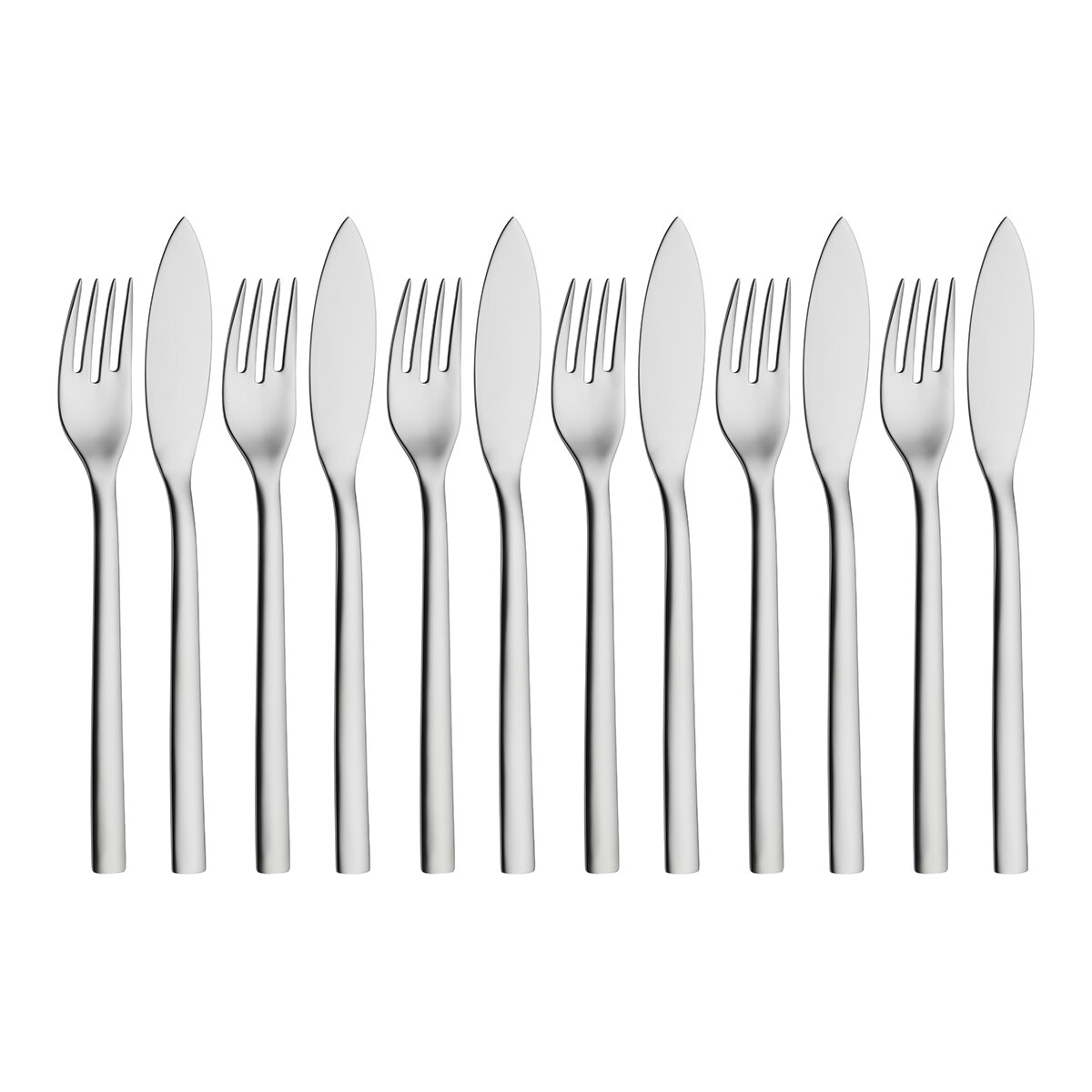 Conjunto de 12 talheres de peixe Nuova WMF Aço-1