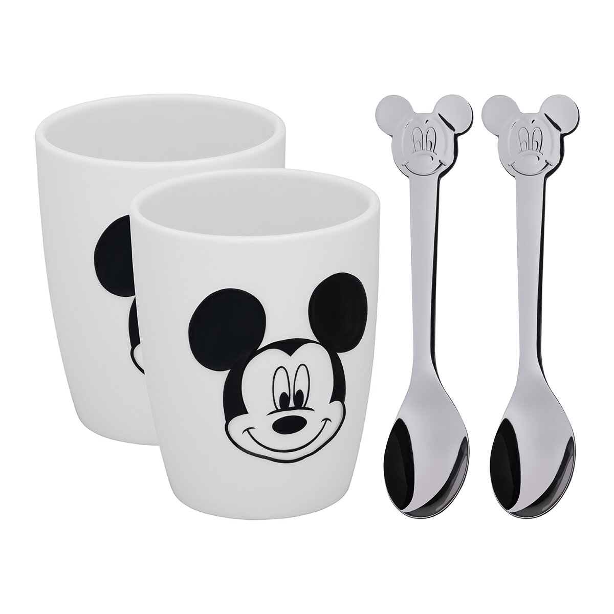 Imagem 0 de Conjunto de canecas e duas colheres Mickey WMF