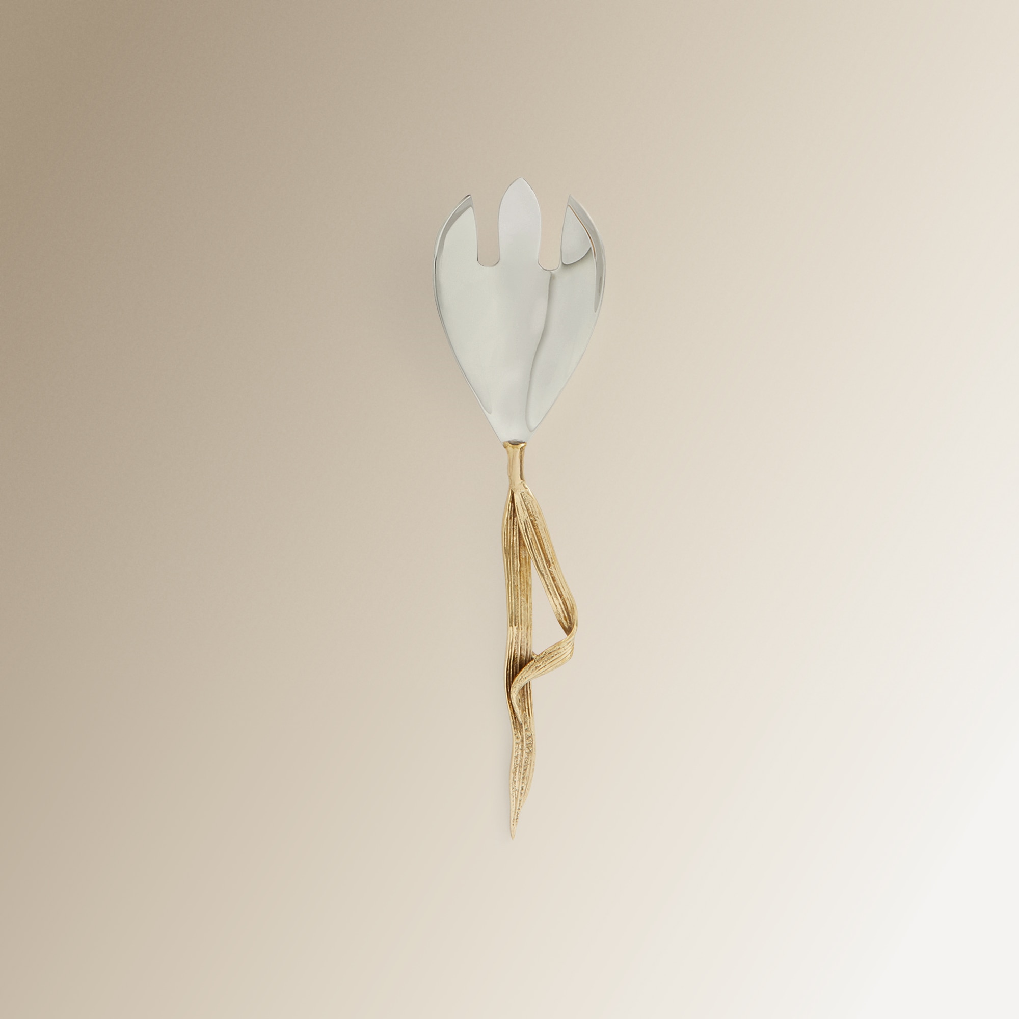 Conjunto de metal para servir salada Corn El Corte Inglés Prata-3