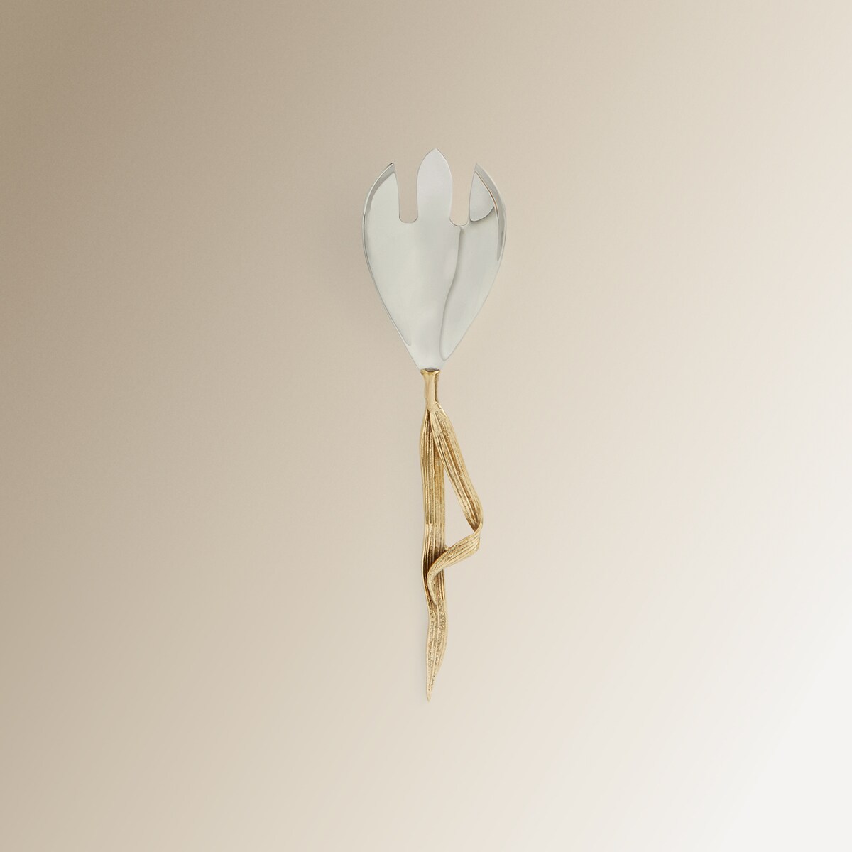 Conjunto de metal para servir salada Corn El Corte Inglés Prata-3