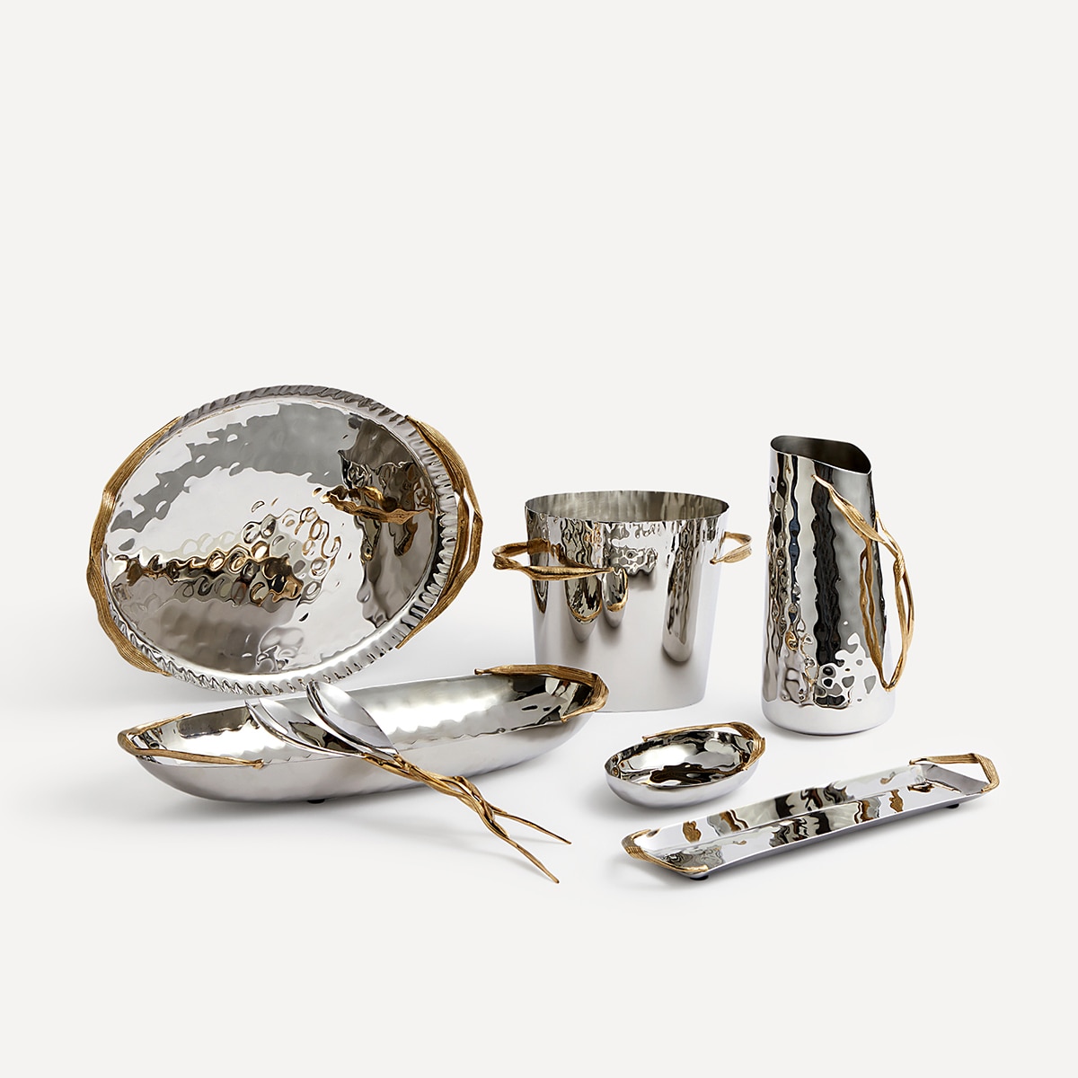 Balde para champanhe de metal Corn El Corte Inglés Prata-4