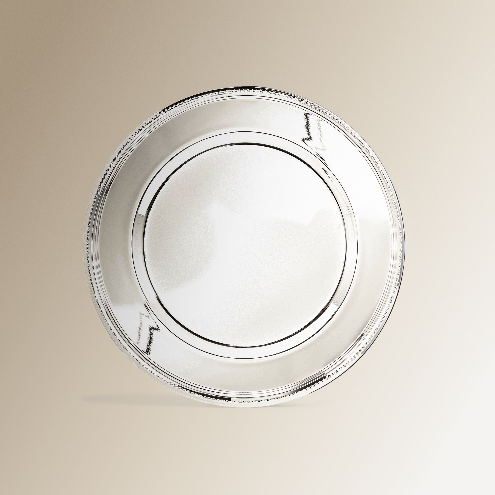 Prato marcador de metal Pérolas Prata-2