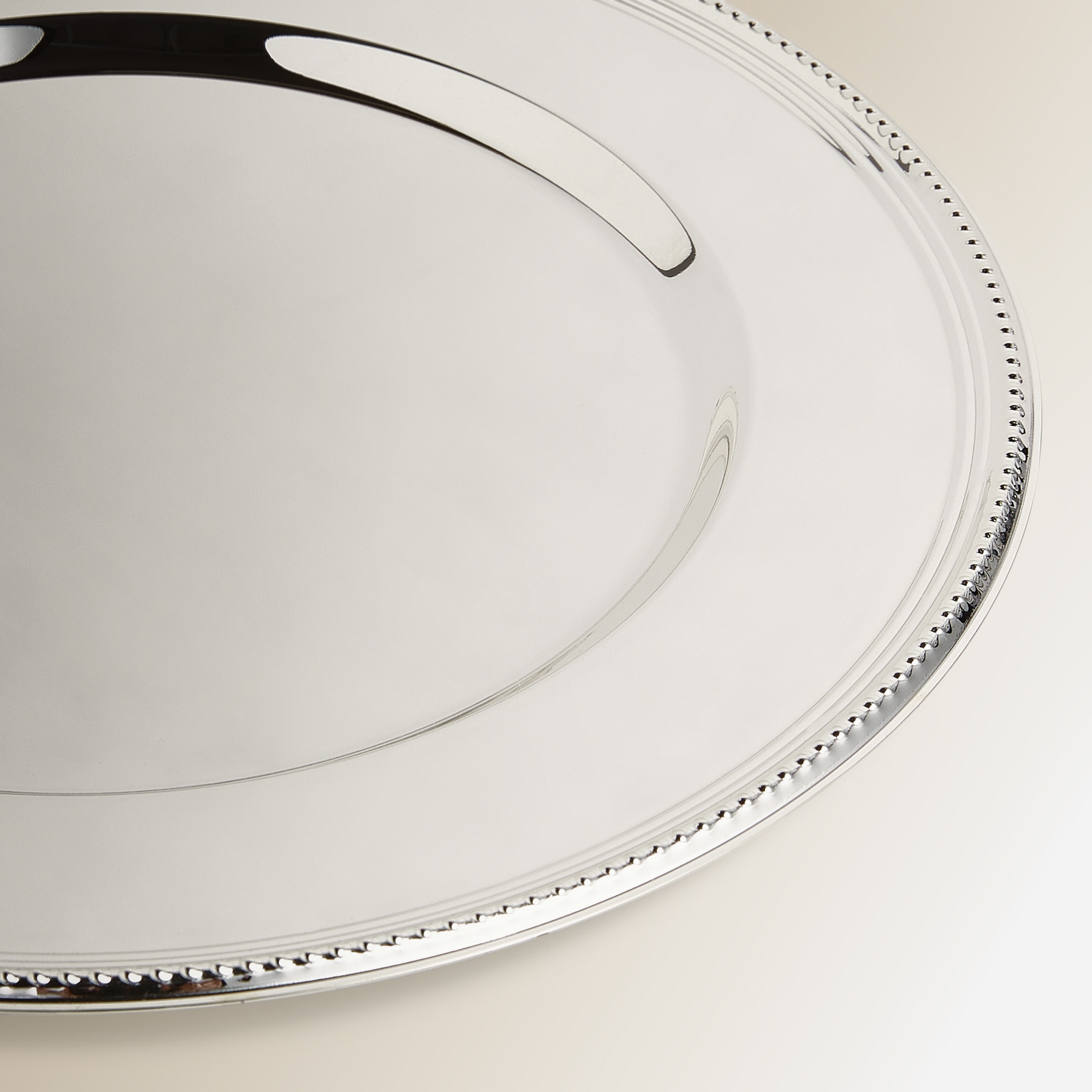 Prato marcador de metal Pérolas Prata-4