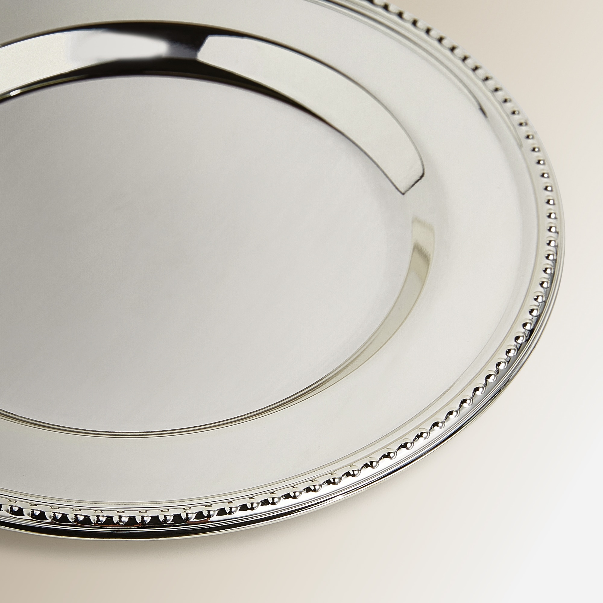 Prato de pão Pérolas Prata-4