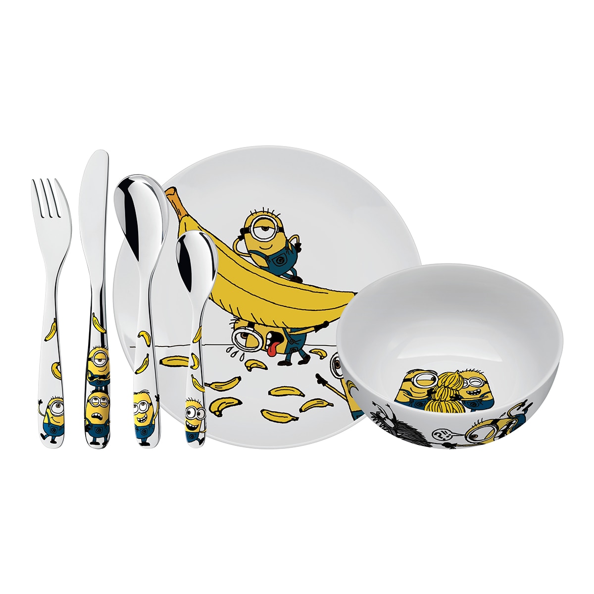Loiça Infantil de 6 Peças Minions Aço-1