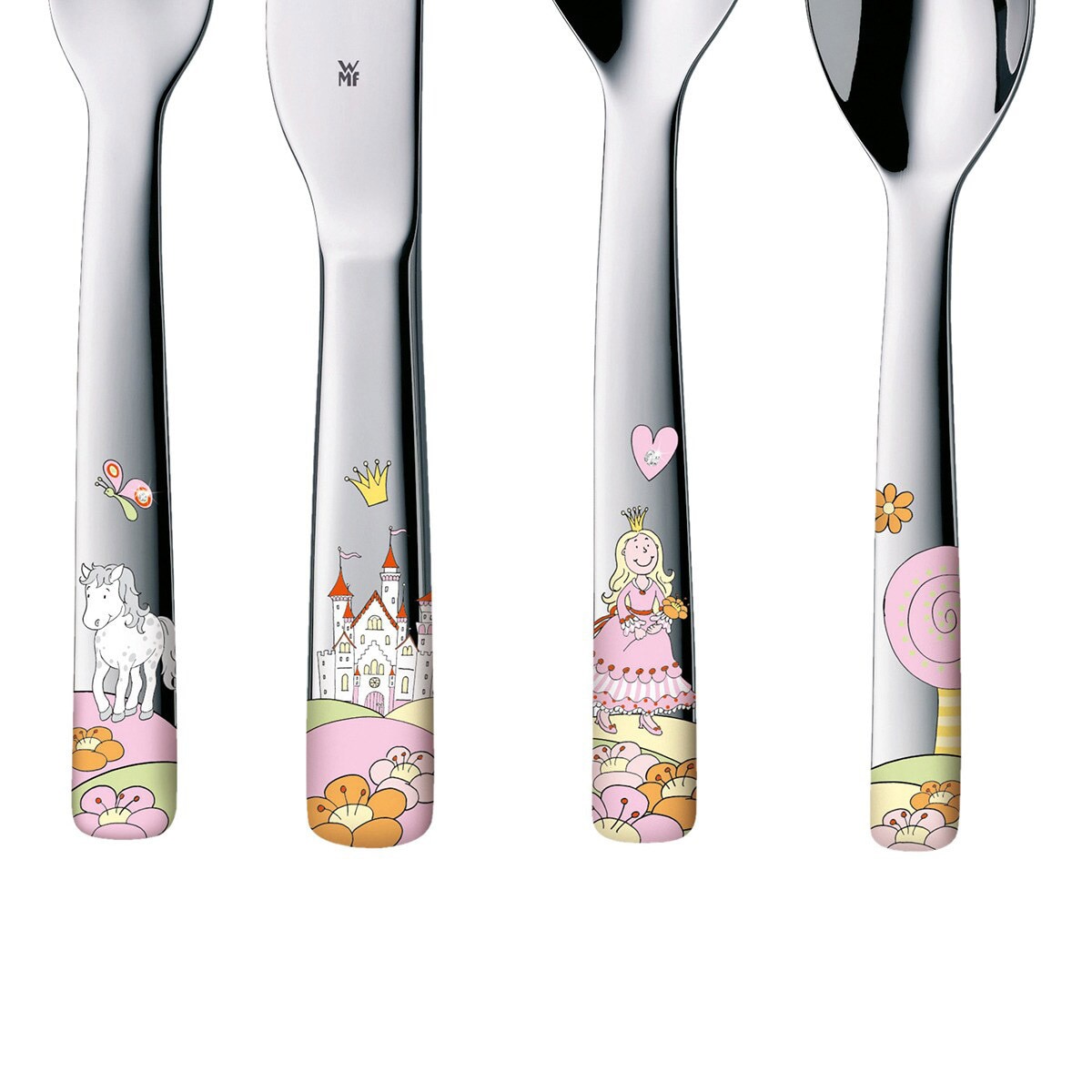 Conjunto infantil de 4 talheres Princesa Anneli Aço-2