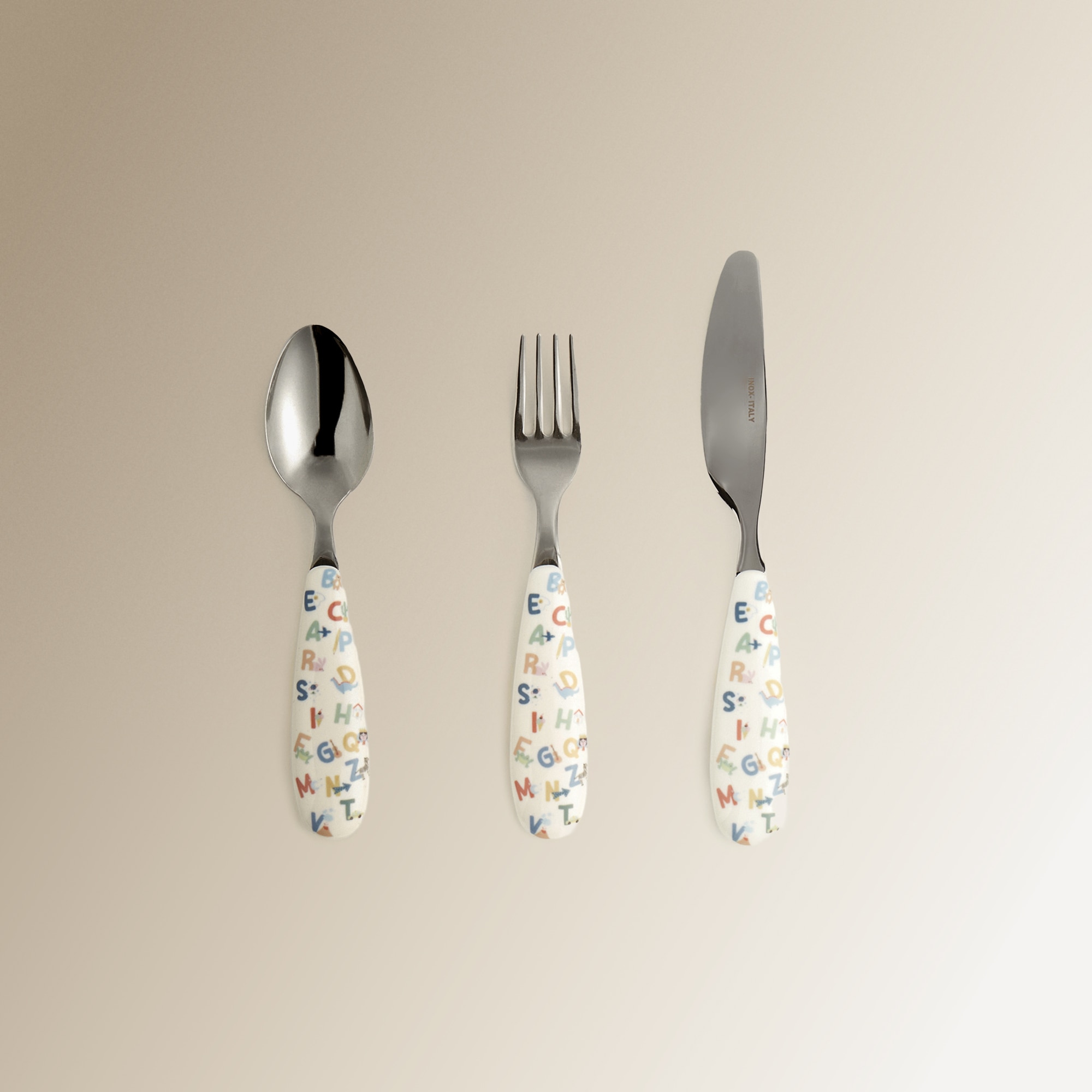 Imagem 0 de Conjunto Infantil de 3 Talheres ABC Modelos Sortidos Mini Home