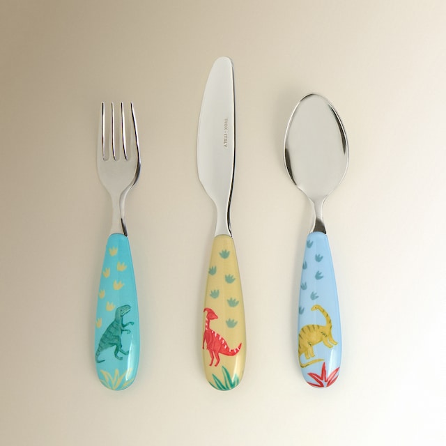 Imagem 0 de Conjunto Infantil de 3 Talheres New Dinos