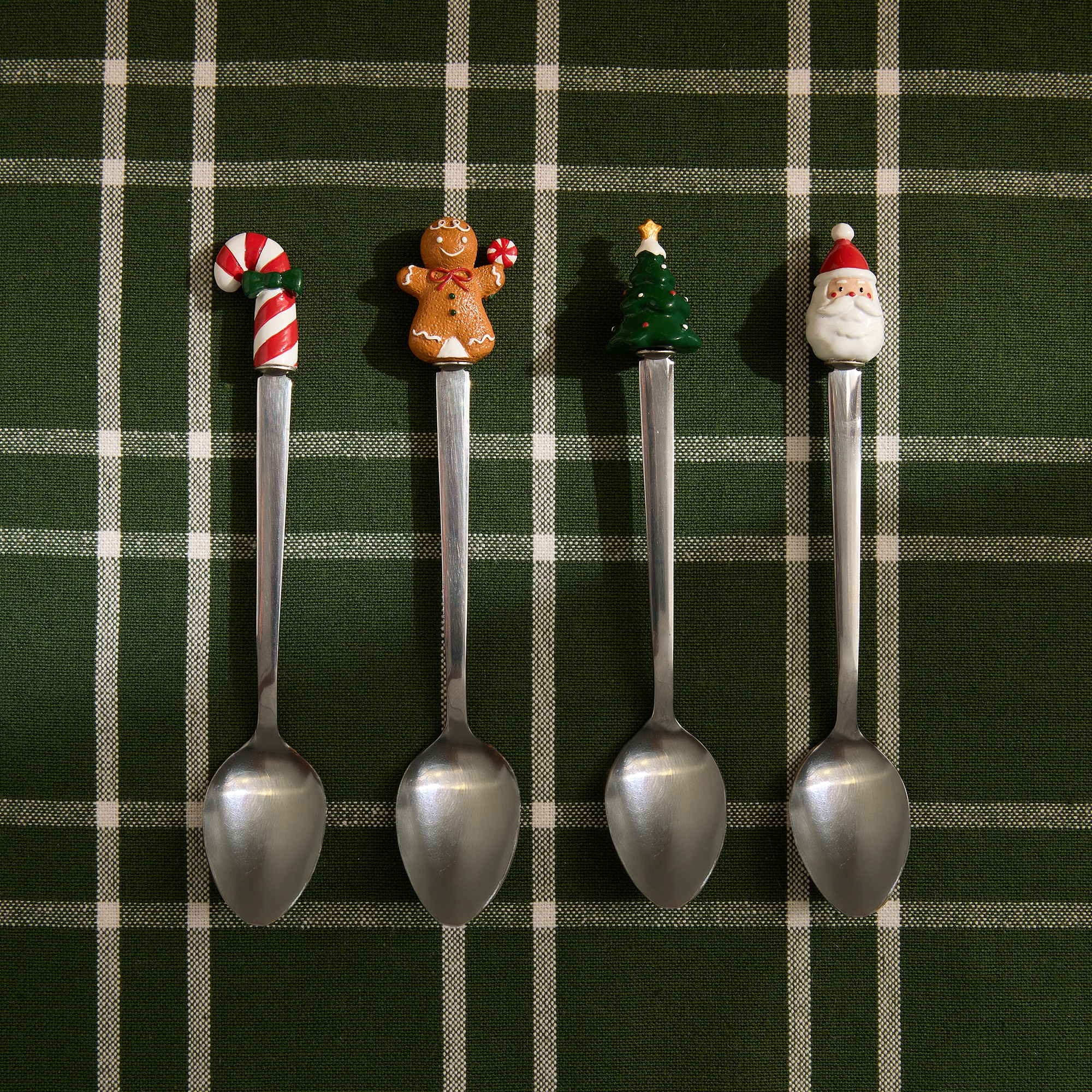 Conjunto de 4 Colheres de Sobremesa Pai Natal Multicolor-1