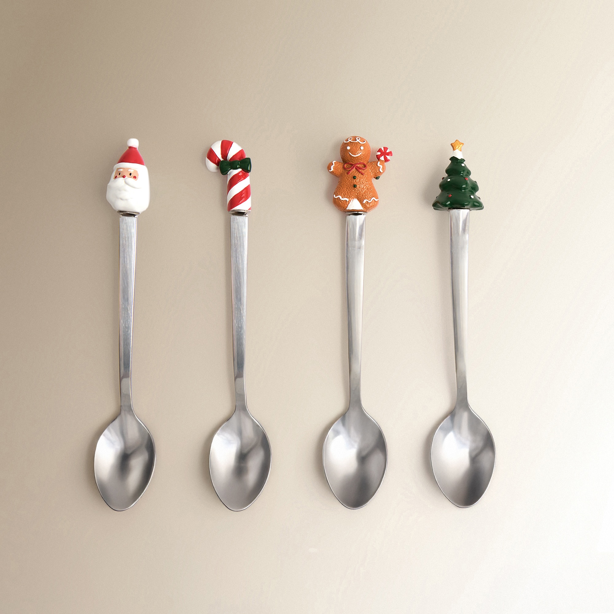 Conjunto de 4 Colheres de Sobremesa Pai Natal Multicolor-2