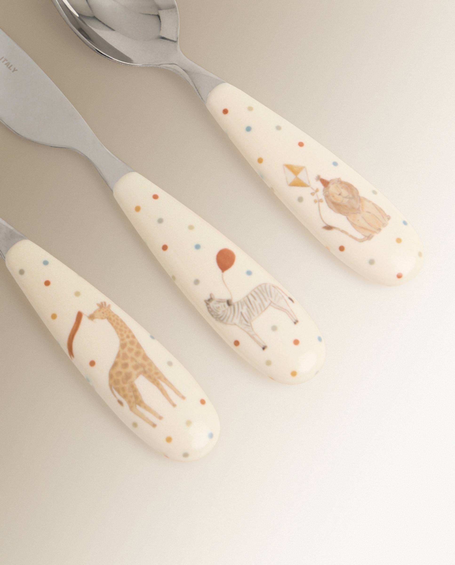 Set infantil de 3 cubiertos Fiesta - Multicolor Multicolor-5