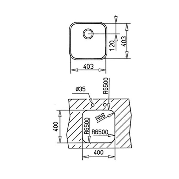 Imagen 2 de Fregadero bajo encimera Teka Be-40.40 - Cromo Cromo