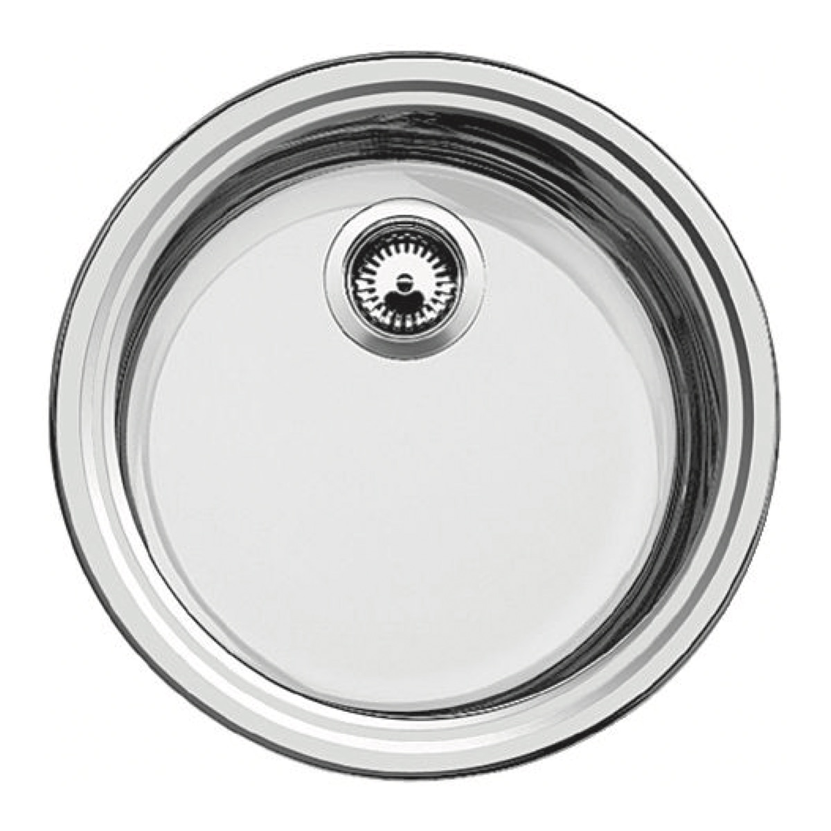 Imagen 0 de Fregadero 1 cubeta redonda Rondosol Blanco Acero Inox