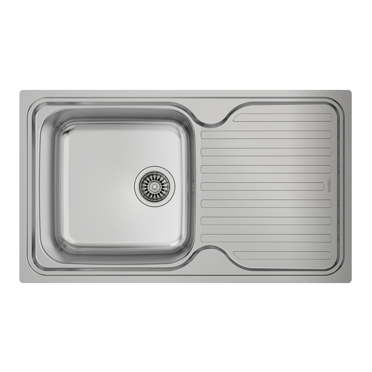 Imagen 0 de Fregadero de acero inoxidable con seno y escurridor reversible Classic Teka Acero
