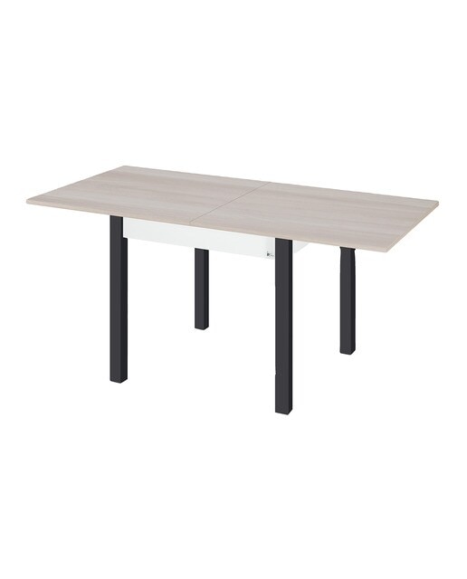Imagen 2 de Mesa extensible con pata gris Dima - Negro / Olmo Negro / Olmo