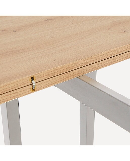 Mesa extensible Bob - Aluminio / Roble artesano Aluminio / Roble artesano-6