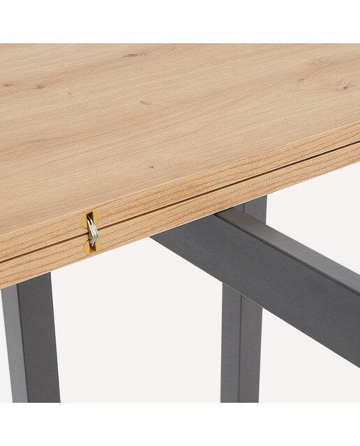 Mesa extensible Bob - Antracita / Roble artesano Antracita / Roble artesano-6