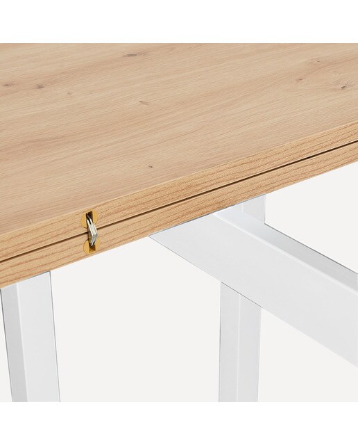 Mesa extensible Bob - Blanco / Roble Artesano Blanco / Roble Artesano-6