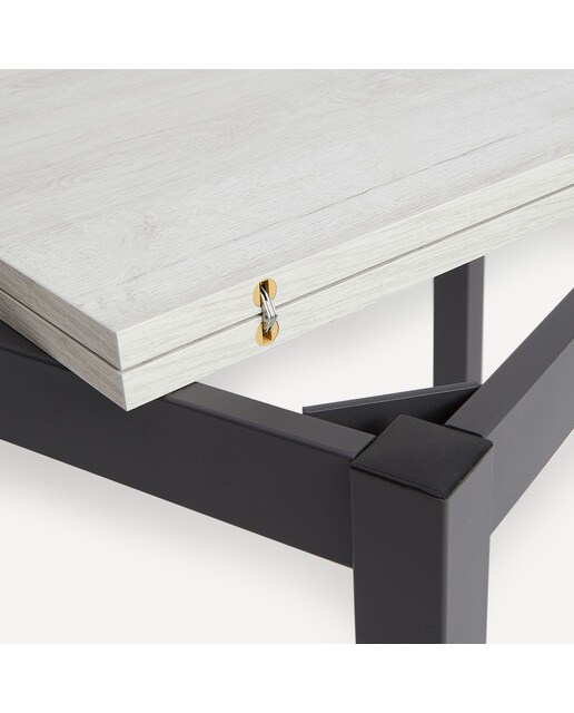 Mesa extensible Bob - Antractita / Roble blanqueado Antractita / Roble blanqueado-6