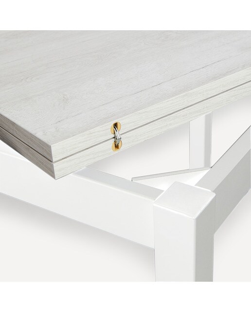 Mesa extensible Bob - Blanco / Roble blanqueado Blanco / Roble blanqueado-6