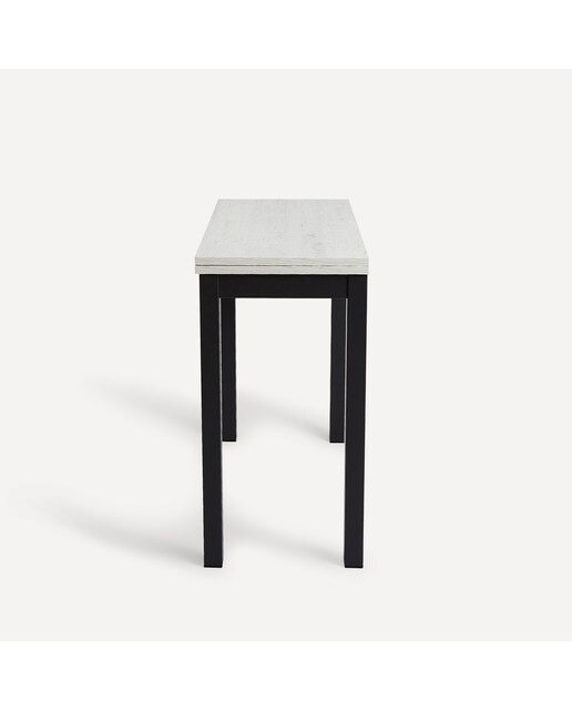 Mesa Extensível Bob Preto/Carvalho Branqueado-4