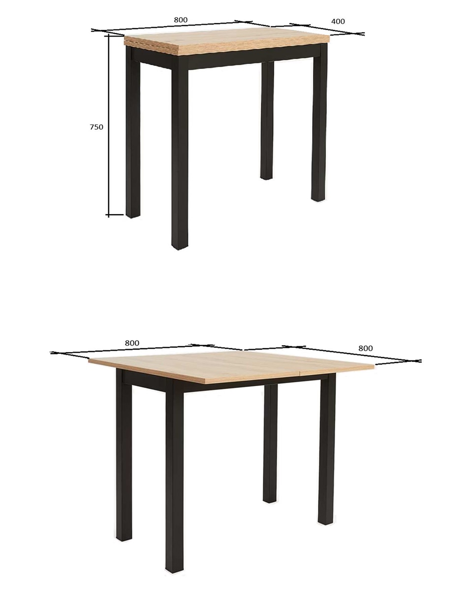 Mesa extensible Bob - Blanco/Blanco Blanco/Blanco-8