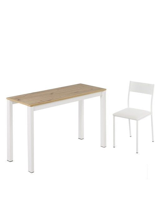 Mesa Extensível com Superfície Laminada Ginger Branco / Carvalho-6