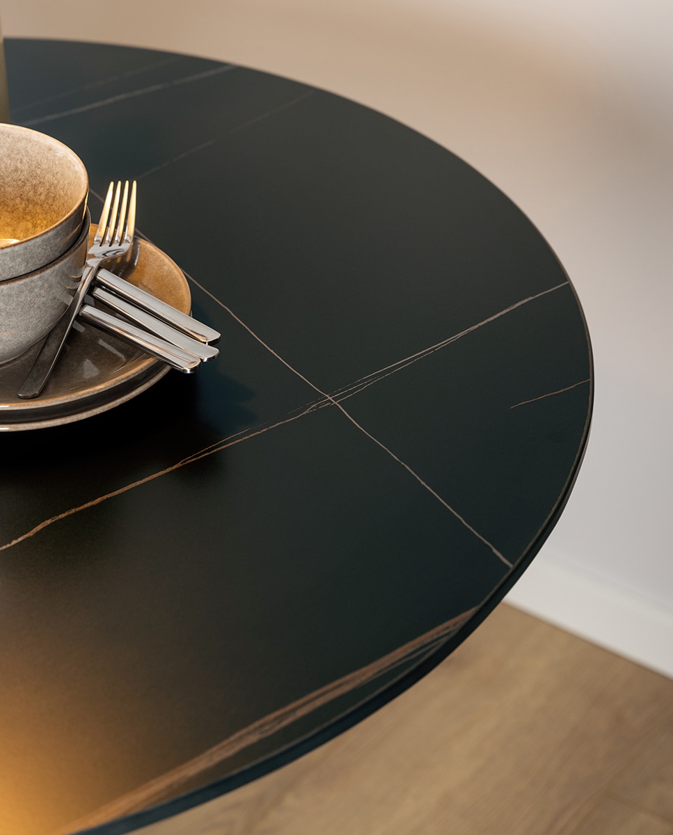 Mesa con tapa ceramica Alex - Negro Negro-6
